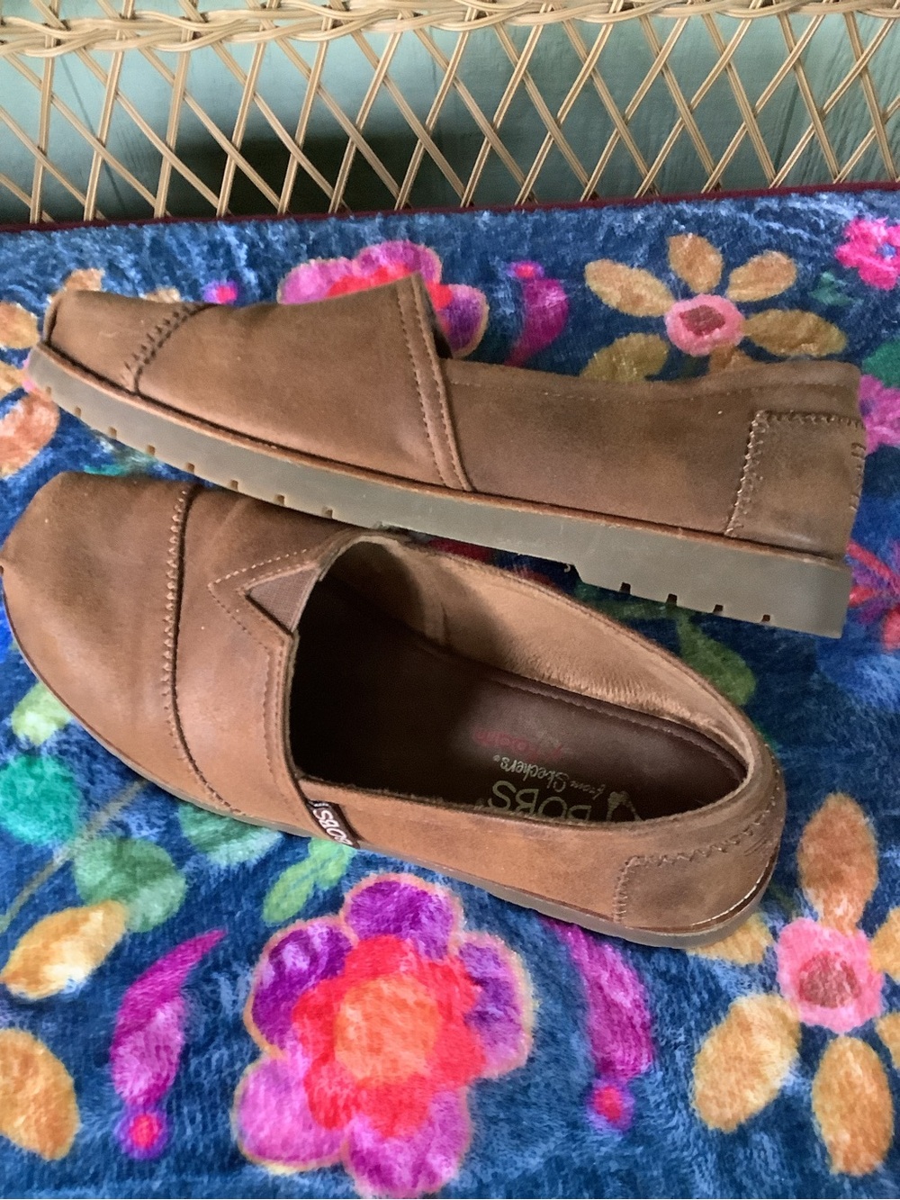 Bobs from Skechers Size 8 Chill Lugs brown slip on shoes - Picture 7 of 11